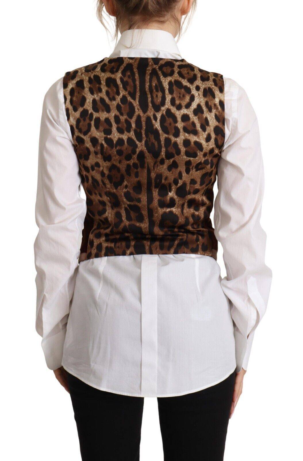 Gilet sans manches en velours et coton Bordeaux de Dolce & Gabbana, col en V, style élégant et sophistiqué.