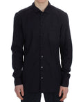 Chemise de pyjama en coton à rayures violettes Dolce & Gabbana, vêtement de détente élégant et confortable.