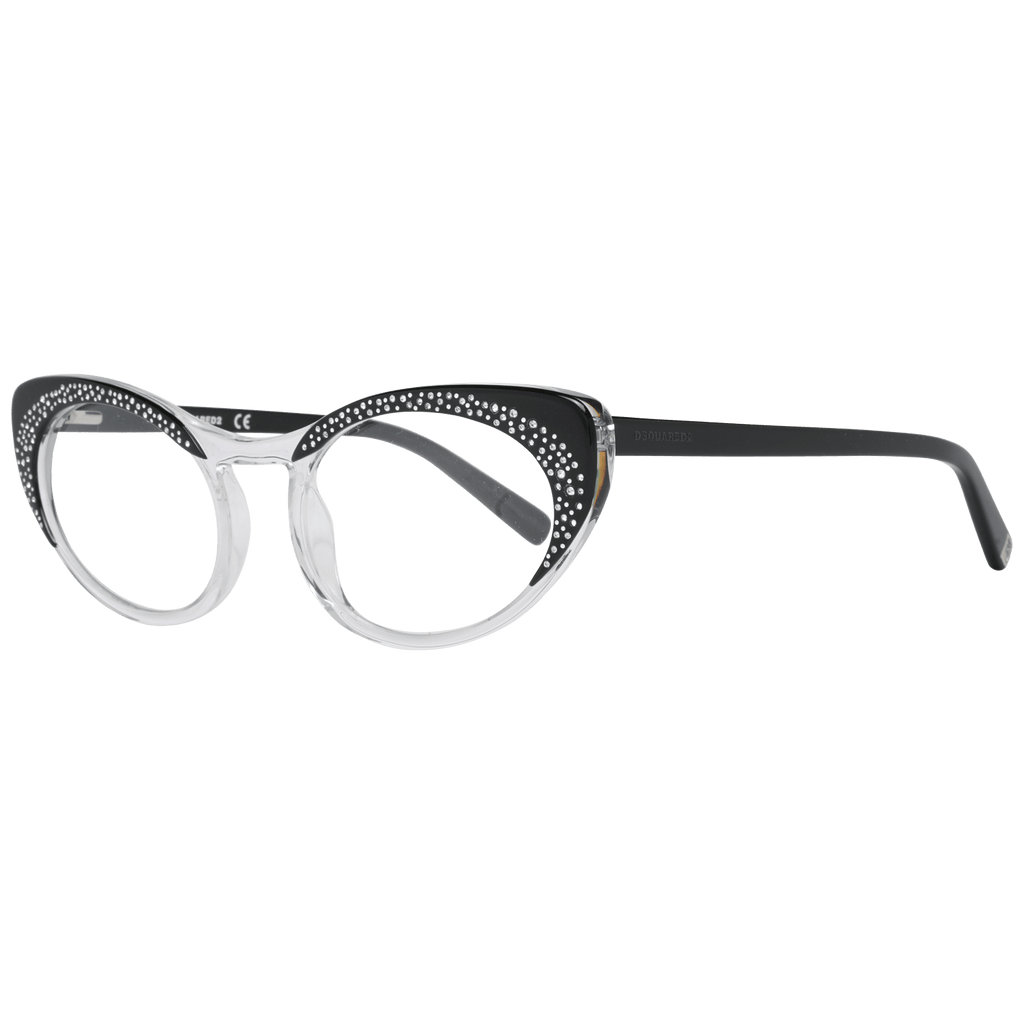 Lunettes noires pour femmes de la marque Dsquared², monture élégante en acétate avec détails modernes.