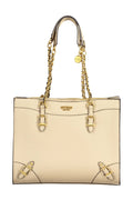 Sac à main Guess Jeans beige en polyéthylène, avec poignées et design élégant, pour un look décontracté et tendance.