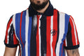 Polo en coton multicolore de Dolce & Gabbana avec col classique et logo discret, mode élégante et colorée.
