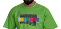 T-shirt vert en coton Dolce & Gabbana DG CHANNEL, style décontracté avec logo sur le devant.