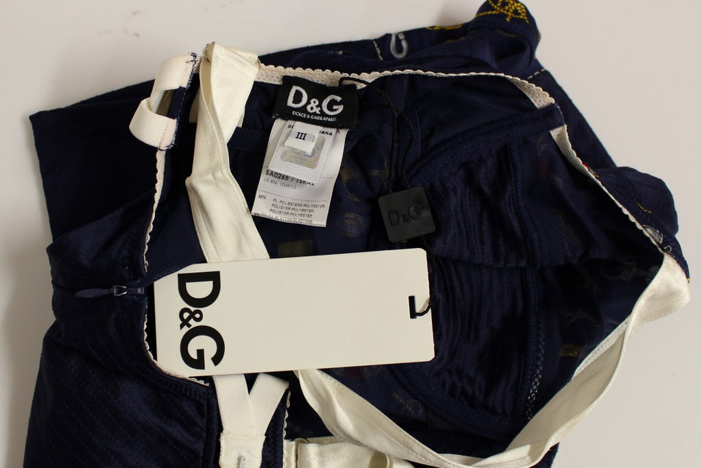 Débardeur Dolce & Gabbana bleu avec motif de marin, coton léger, style décontracté et élégant pour homme.
