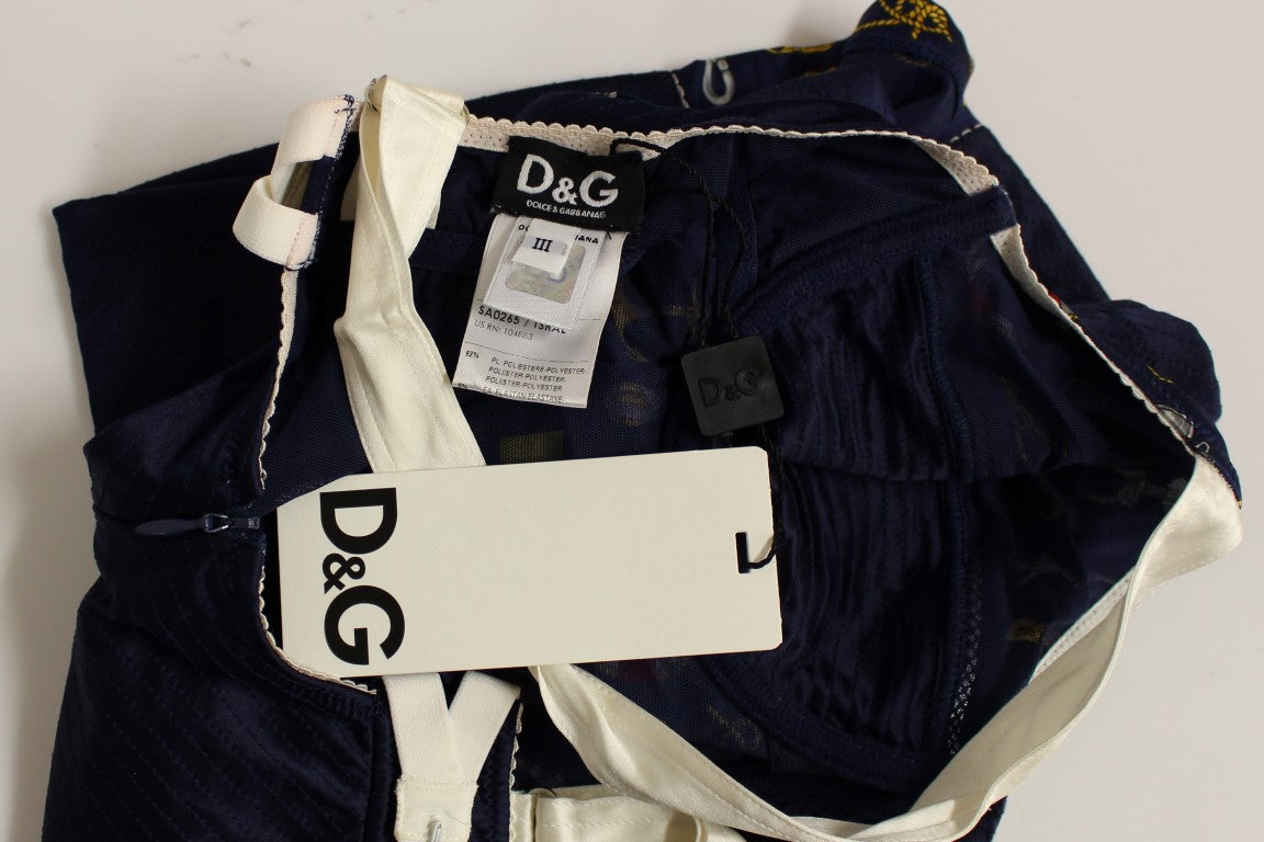 Débardeur Dolce & Gabbana bleu avec motif de marin, coton léger, style décontracté et élégant pour homme.