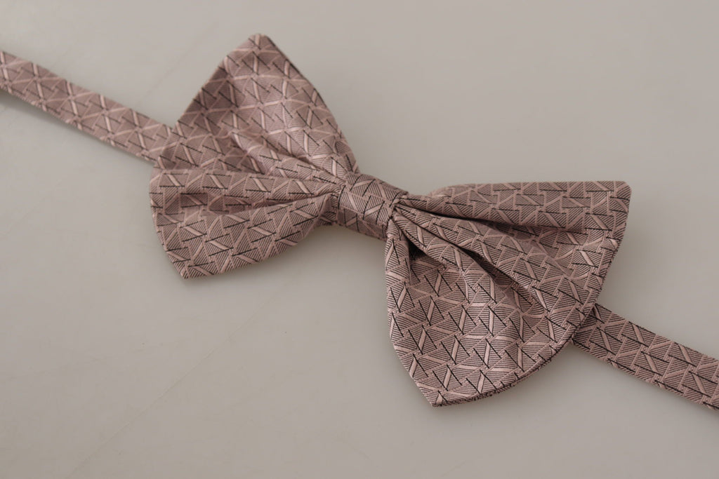 Dolce & Gabbana Brown Fantasy Print Adjustable Neck Papillon Bow Tie