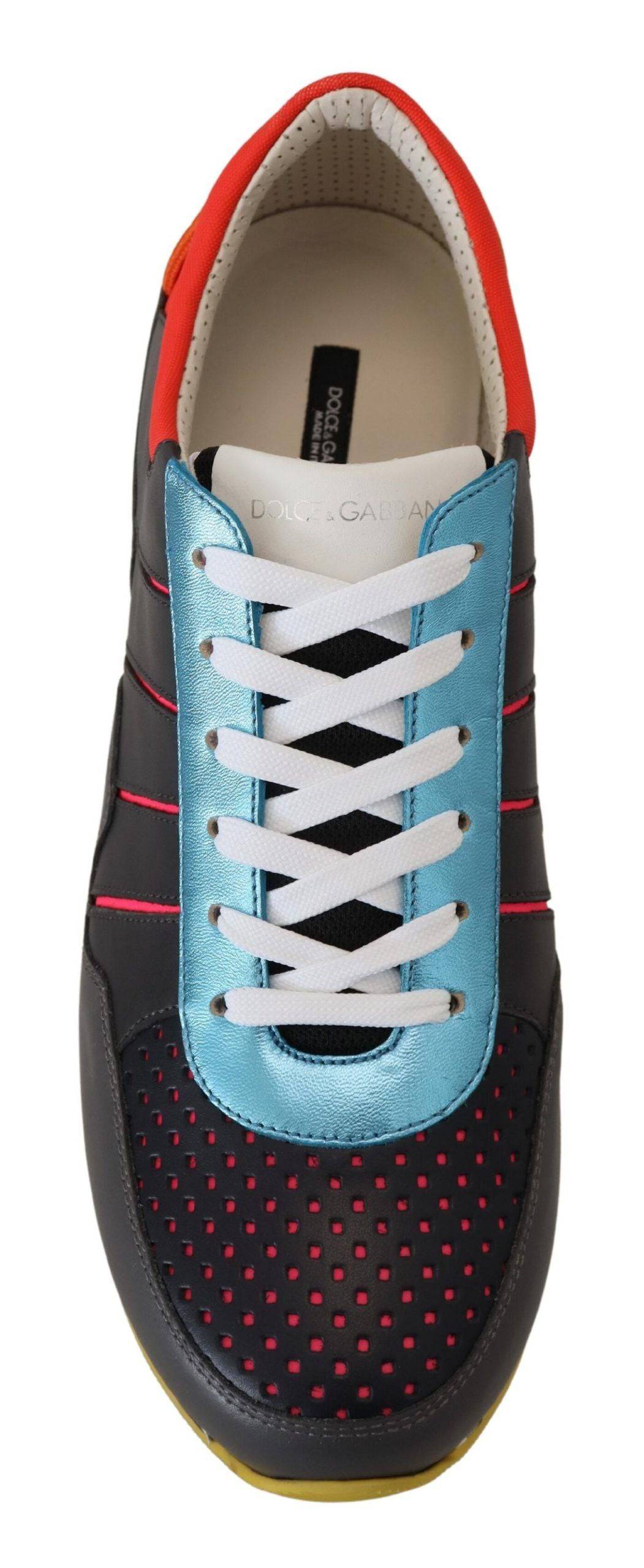 Chaussures sneakers basses multicolores Dolce & Gabbana sport, style décontracté avec design coloré et moderne.