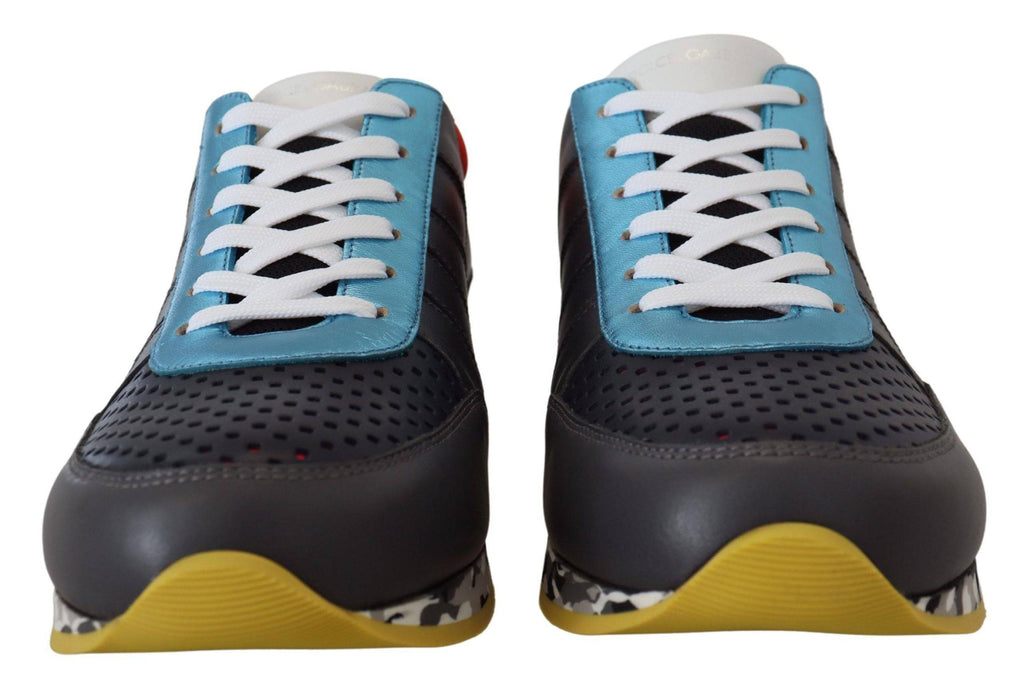 Chaussures sneakers basses multicolores Dolce & Gabbana sport, design tendance avec semelle blanche et détails colorés.