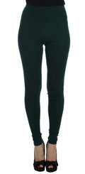 Pantalon Dolce & Gabbana en cachemire vert, collants stretch élégants avec finition raffinée visible sur l'image.