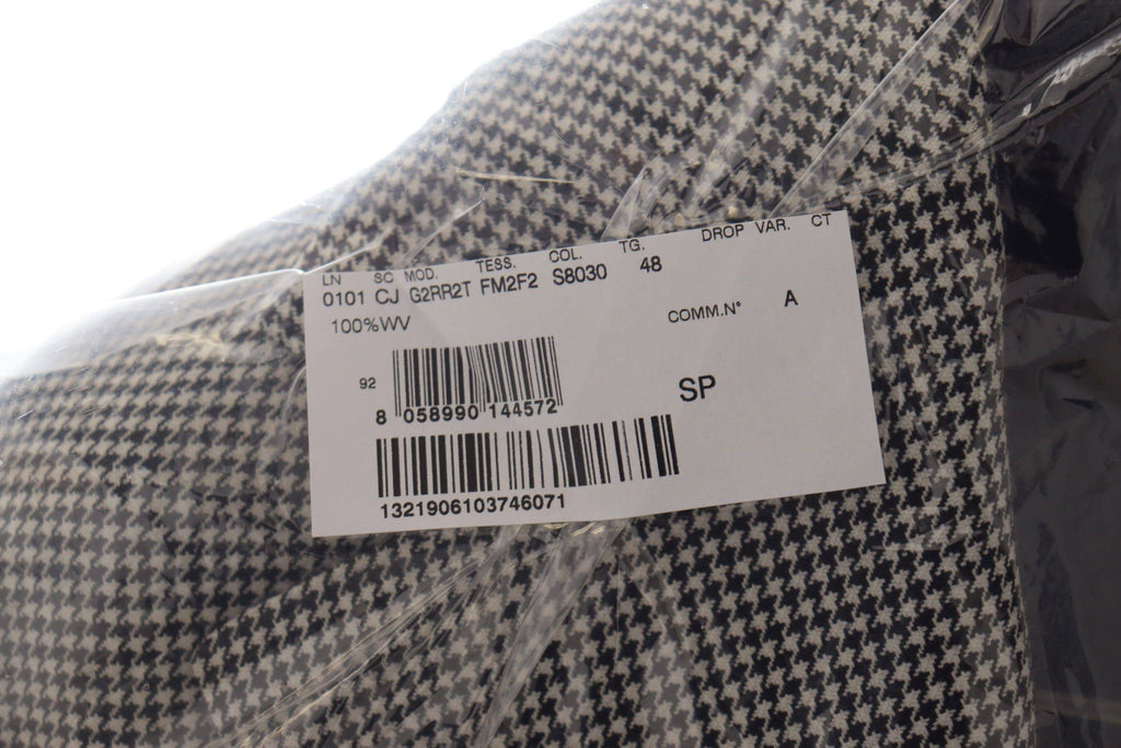 Veste blazer à carreaux gris Dolce & Gabbana à un seul bouton, style élégant et moderne, pour homme.