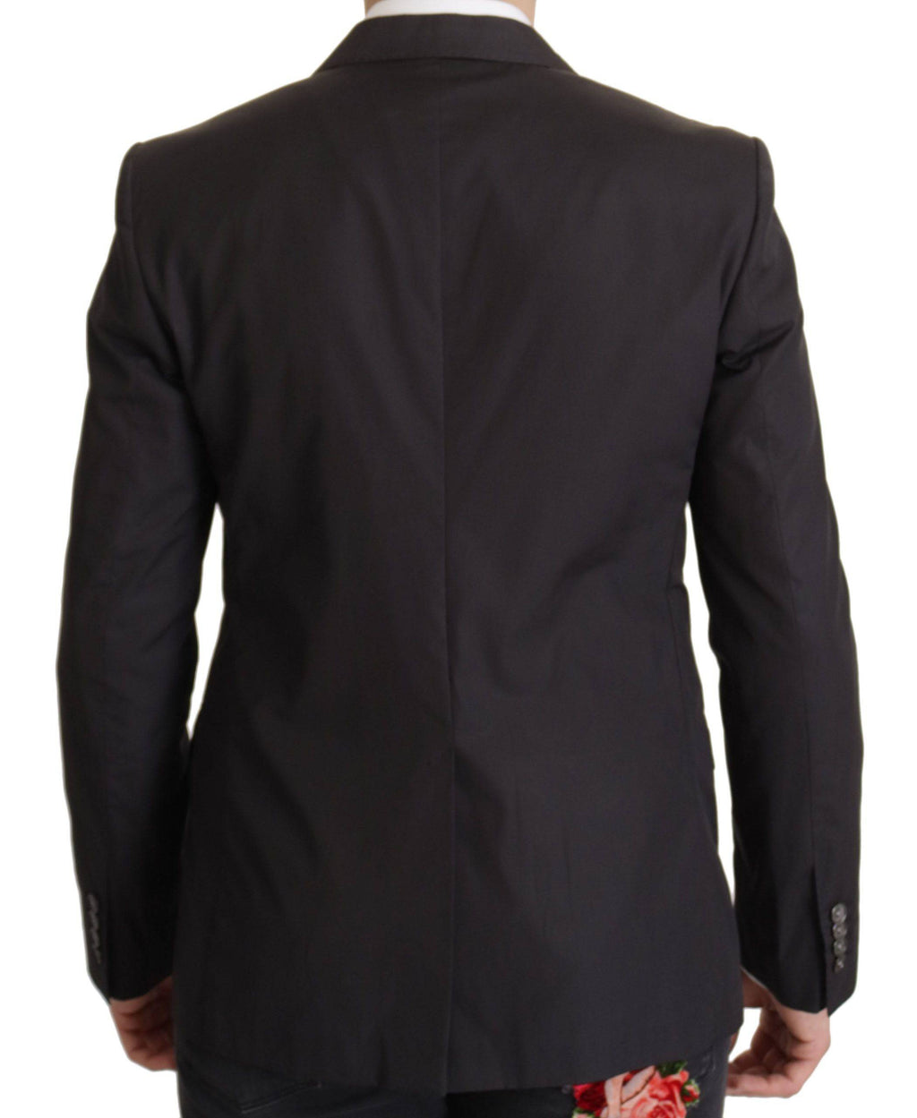Veste noire à un seul boutonnage de Dolce & Gabbana, blazer taormina élégant avec coupe classique, vue de face.
