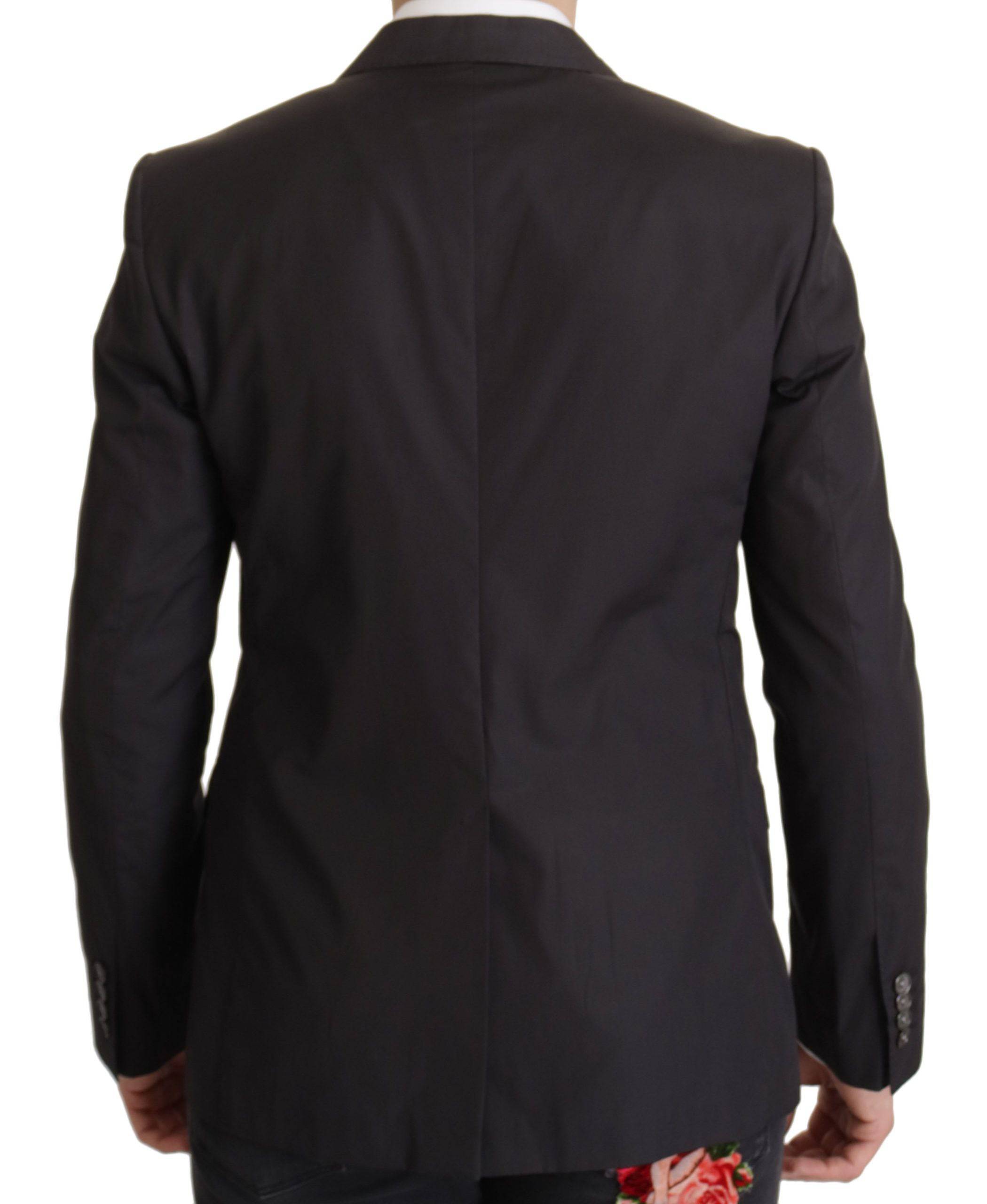 Veste noire à un seul boutonnage de Dolce & Gabbana, blazer taormina élégant avec coupe classique, vue de face.