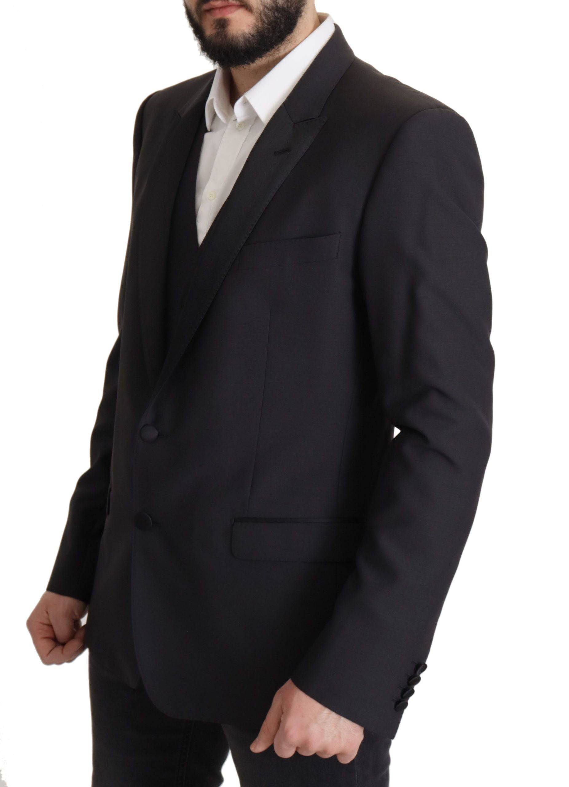 Veste blazer Martini à simple boutonnage en bleu foncé de Dolce & Gabbana, style élégant et sophistiqué.