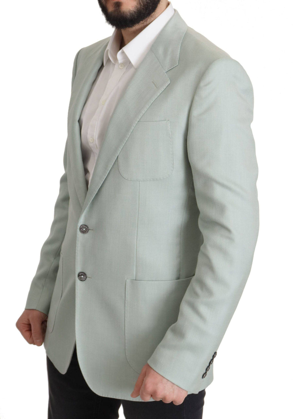 Blazer en cachemire vert de Dolce & Gabbana, veste élégante pour femmes ou hommes, fine et sophistiquée.