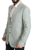 Blazer en cachemire vert de Dolce & Gabbana, veste élégante pour femmes ou hommes, fine et sophistiquée.