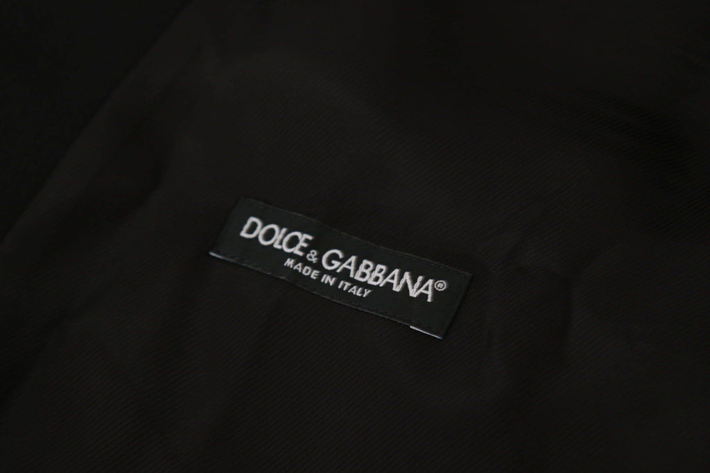 Veste et blazer noir Dolce & Gabbana deux pièces, style Martini, vue de face avec détails élégants.