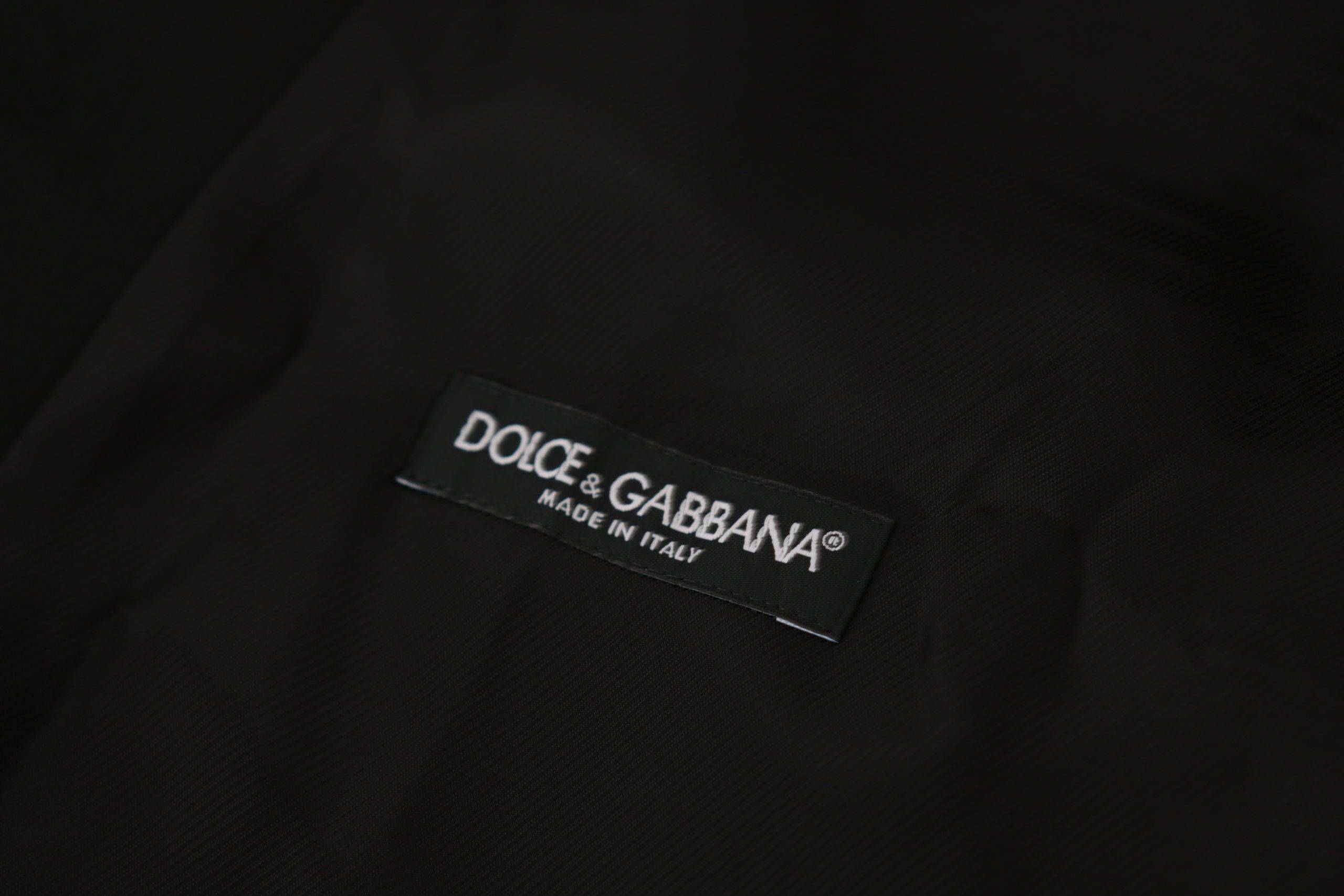 Veste et blazer noir Dolce & Gabbana deux pièces, style Martini, vue de face avec détails élégants.