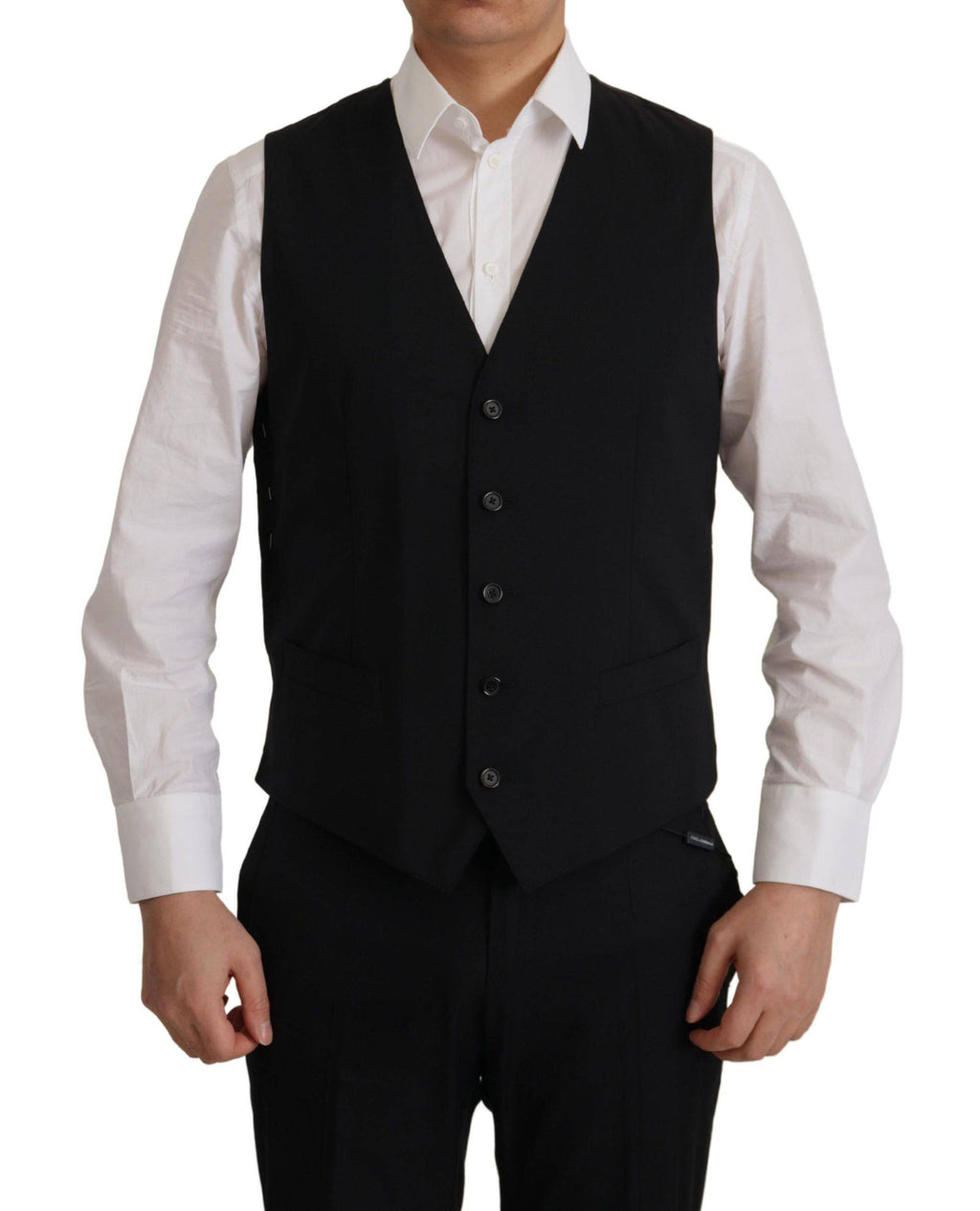 Veste et gilet noir Dolce & Gabbana, ensemble 2 pièces Martini Blazer, détail élégant en tissu de qualité.