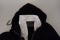 Veste à capuche noire en polyester de Dolce & Gabbana, veste zippée complète avec capuche, style moderne et élégant.