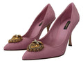 Chaussures à talons Dolce & Gabbana en cuir rose en forme de cœur, modèle Devotion.