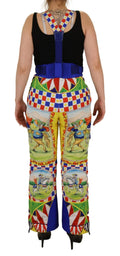 Pantalons de neige multicolores imprimés Dolce & Gabbana, style élégant et tendance, en tissu chaud pour l'hiver.