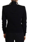 Pull en cachemire noir Dolce & Gabbana, pull à col roulé élégant et chaud, tissu doux et sophistiqué.