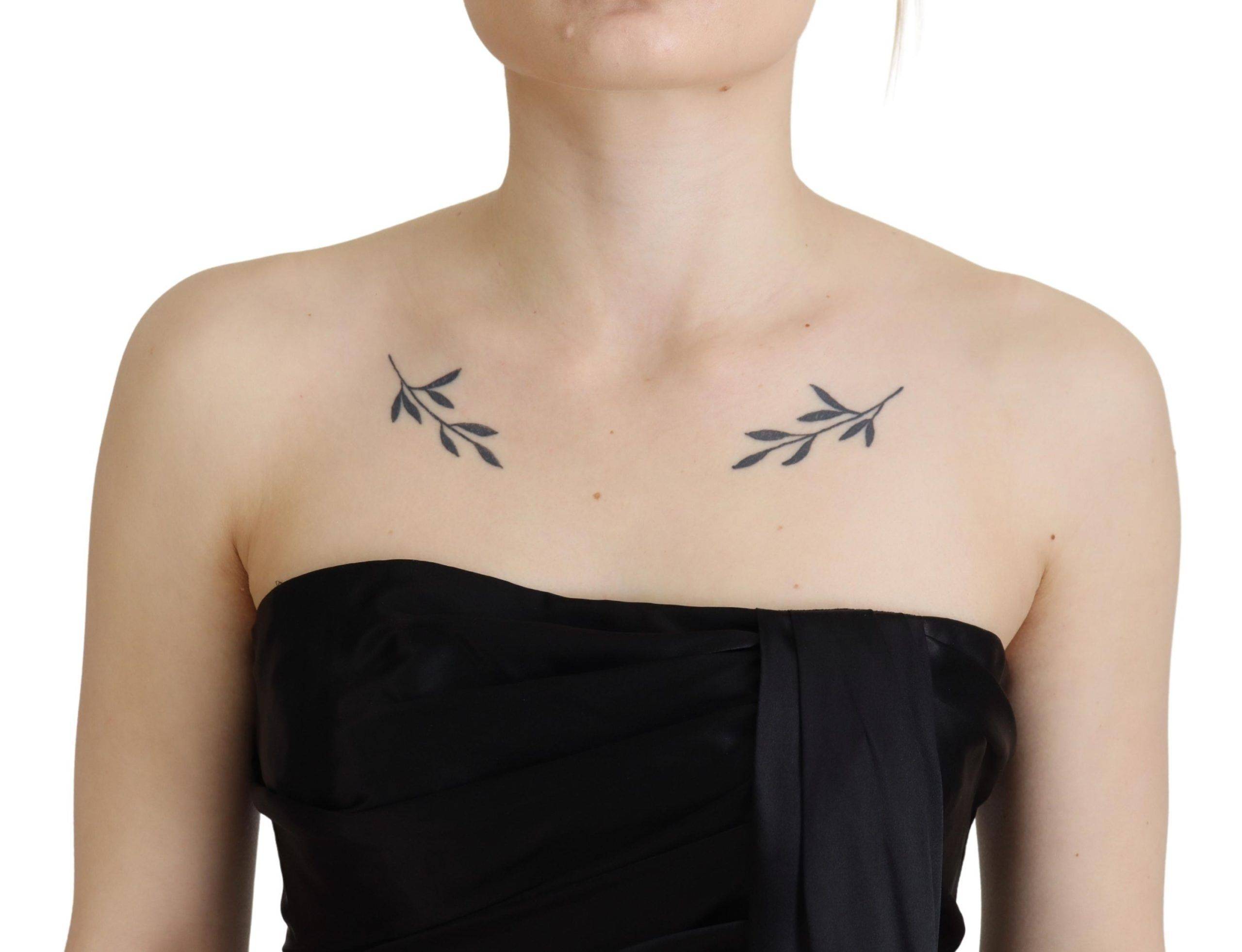 Robe courte en soie noire de Dolce & Gabbana, robe de soirée élégante et tendance pour les fêtes.