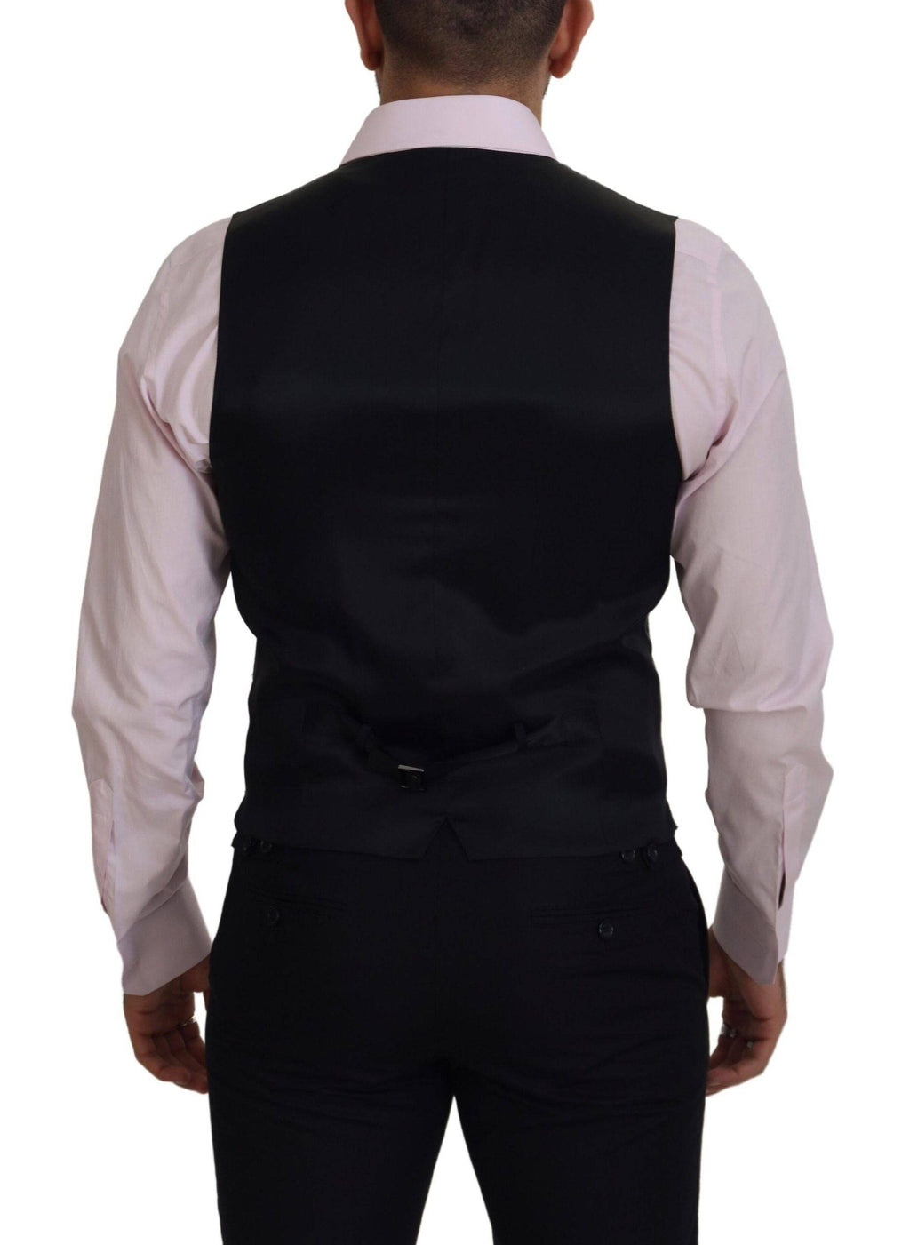 Gilet de costume multicolore en polyester Dolce & Gabbana, robe sans manches élégante pour occasion formelle.