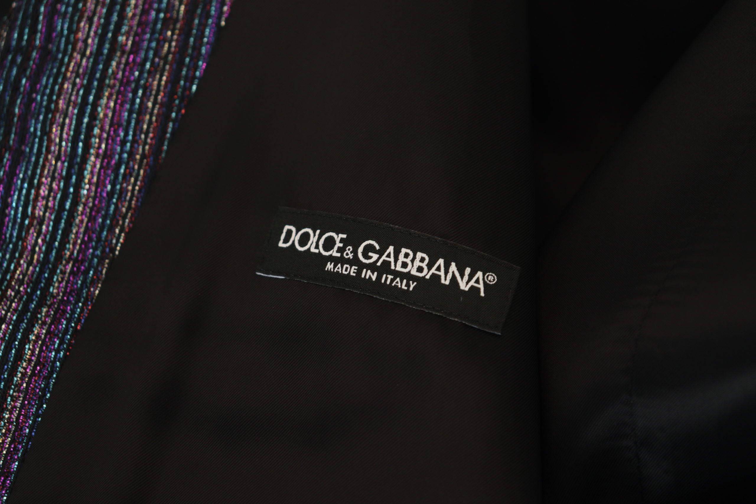 Gilet de robe formel Dolce & Gabbana en polyester multicolore, taille cintrée et élégante pour occasions spéciales.
