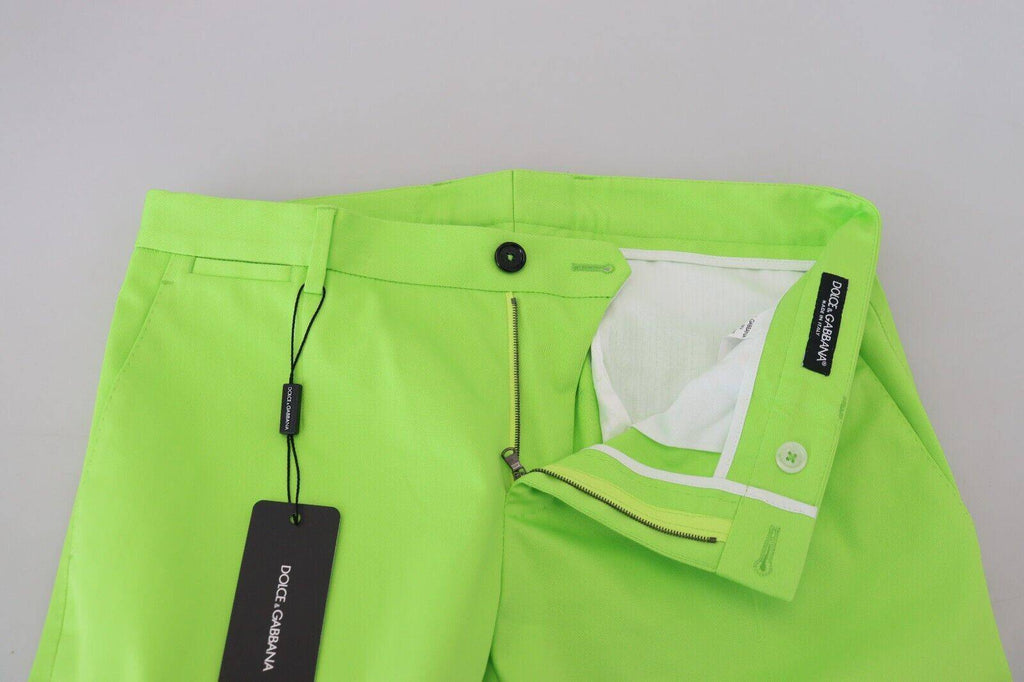 Pantalon homme Dolce & Gabbana Light Green en coton skinny, style élégant et ajusté, visible en image.