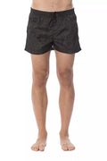 Maillot de bain homme Roberto Cavalli Sport Army en polyester, design sportif et tendance, avec motif camouflage.
