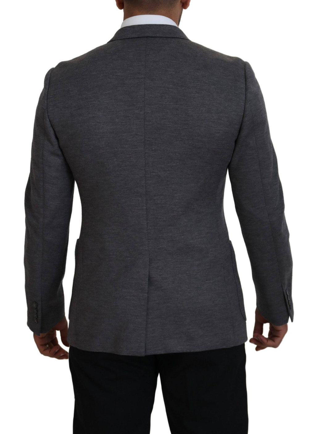 Veste blazer homme en laine gris stretch slim fit de Dolce & Gabbana, élégante et moderne.