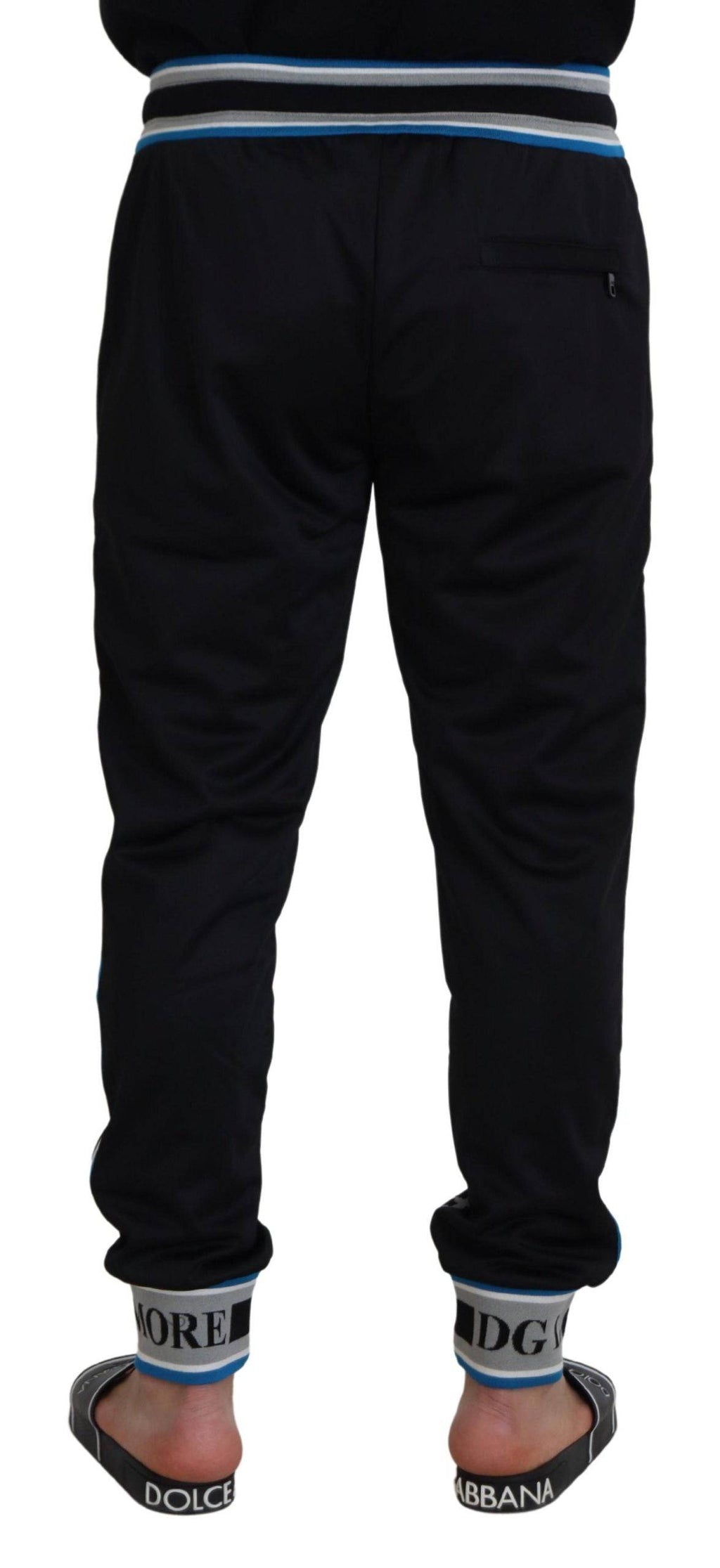 Pantalons joggers Dolce & Gabbana DG King à imprimé léopard multicolore, style décontracté et tendance.