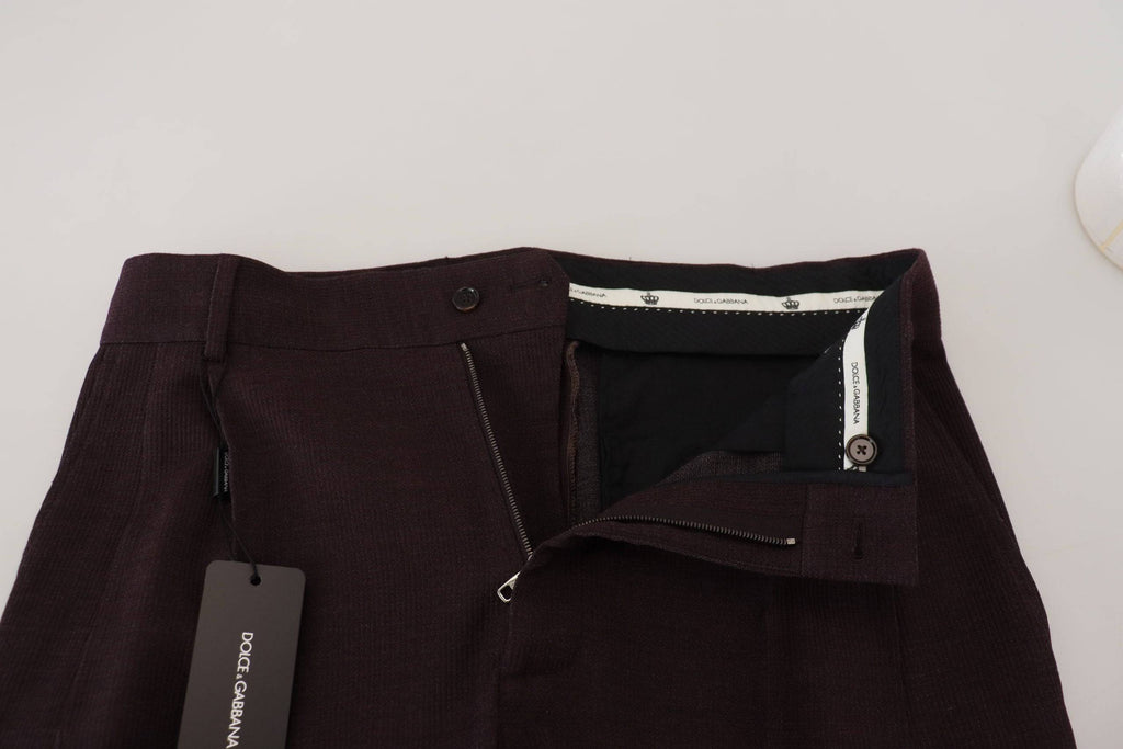 Pantalon chino en coton marron pour homme de Dolce & Gabbana, style élégant et coupe classique.