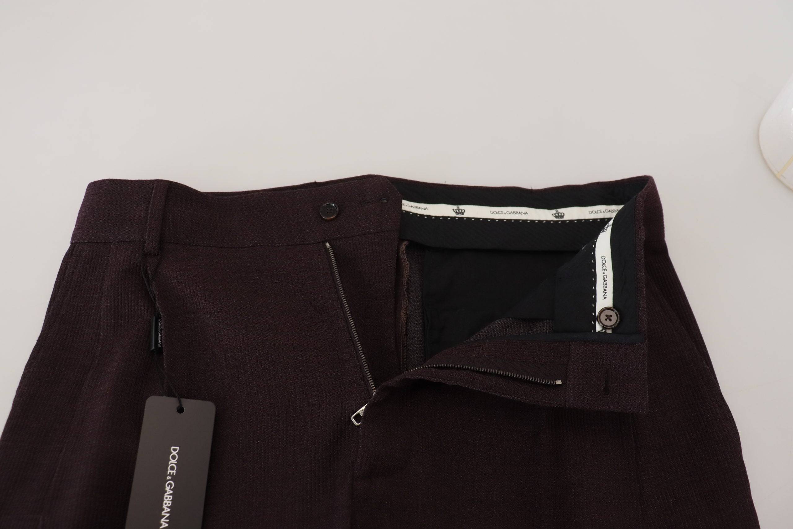 Pantalon chino en coton marron pour homme de Dolce & Gabbana, style élégant et coupe classique.