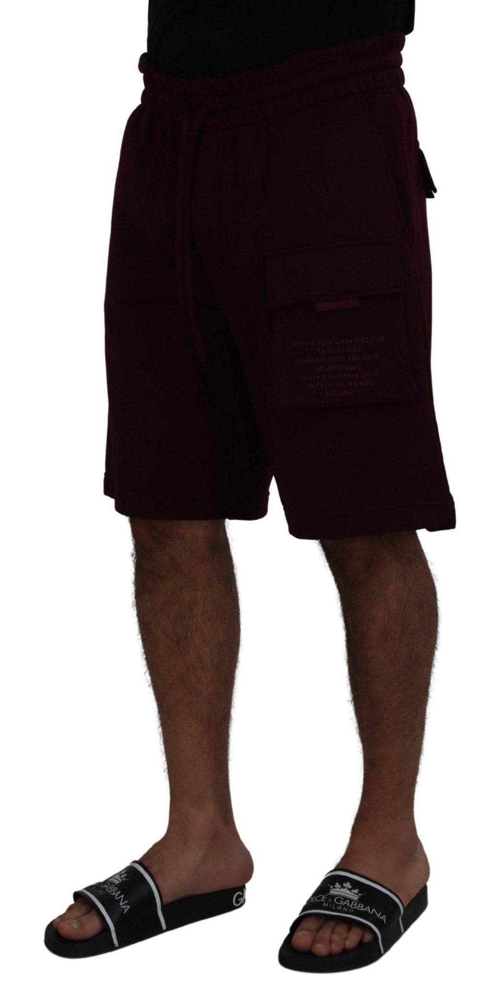 Shorts bermuda cargo marron pour homme de la marque Dolce & Gabbana, pantalon décontracté avec poches multiples et coupe moderne.