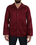 Chemise de pyjama en soie rouge Dolce & Gabbana, haut de détente élégant et confortable, avec tissu fluide et finition soignée.