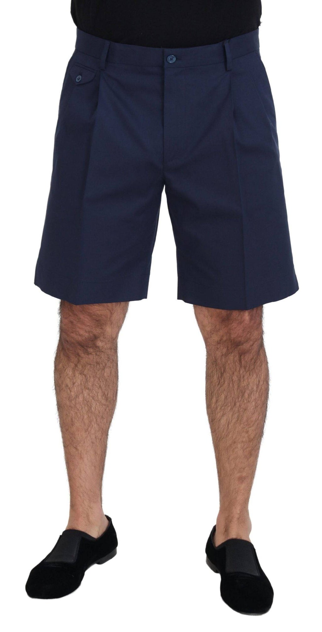 Shorts décontractés en coton stretch Dolce & Gabbana Blue Chinos, style casual et confortable pour homme.