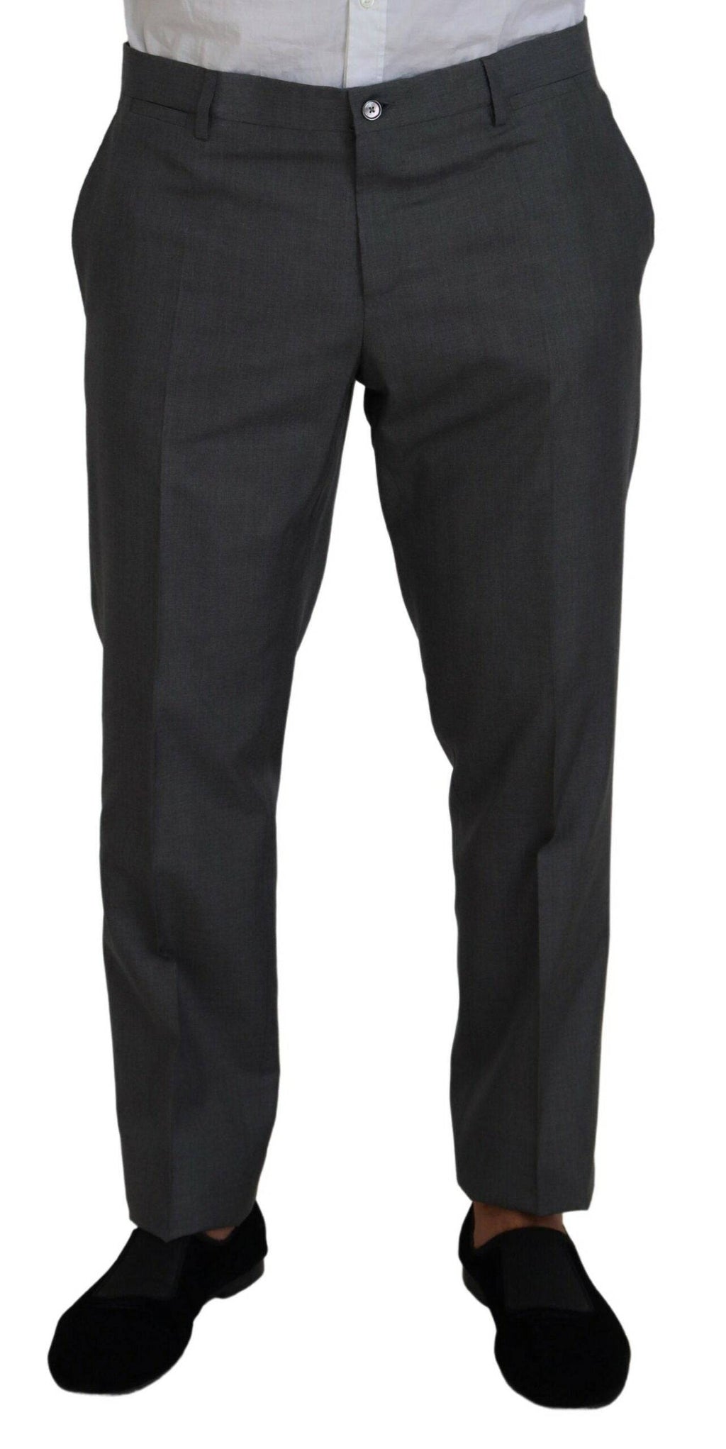 Costume gris Dolce & Gabbana Martini 3 pièces, costume slim fit avec veste, pantalon et gilet, élégance masculine.