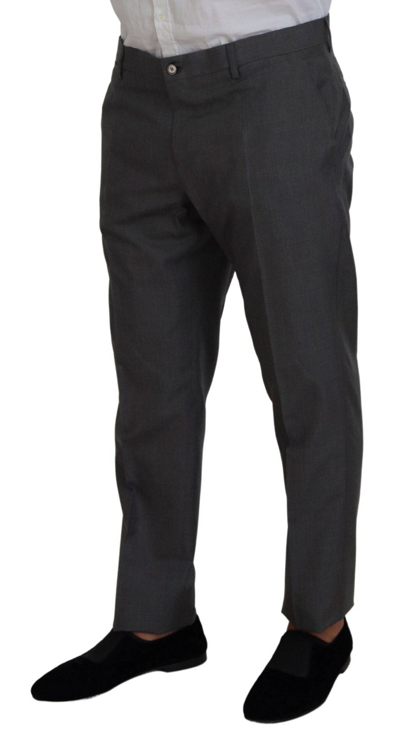 Costume gris Dolce & Gabbana Martini en trois pièces, costume slim fit élégant avec veste, pantalon et gilet.