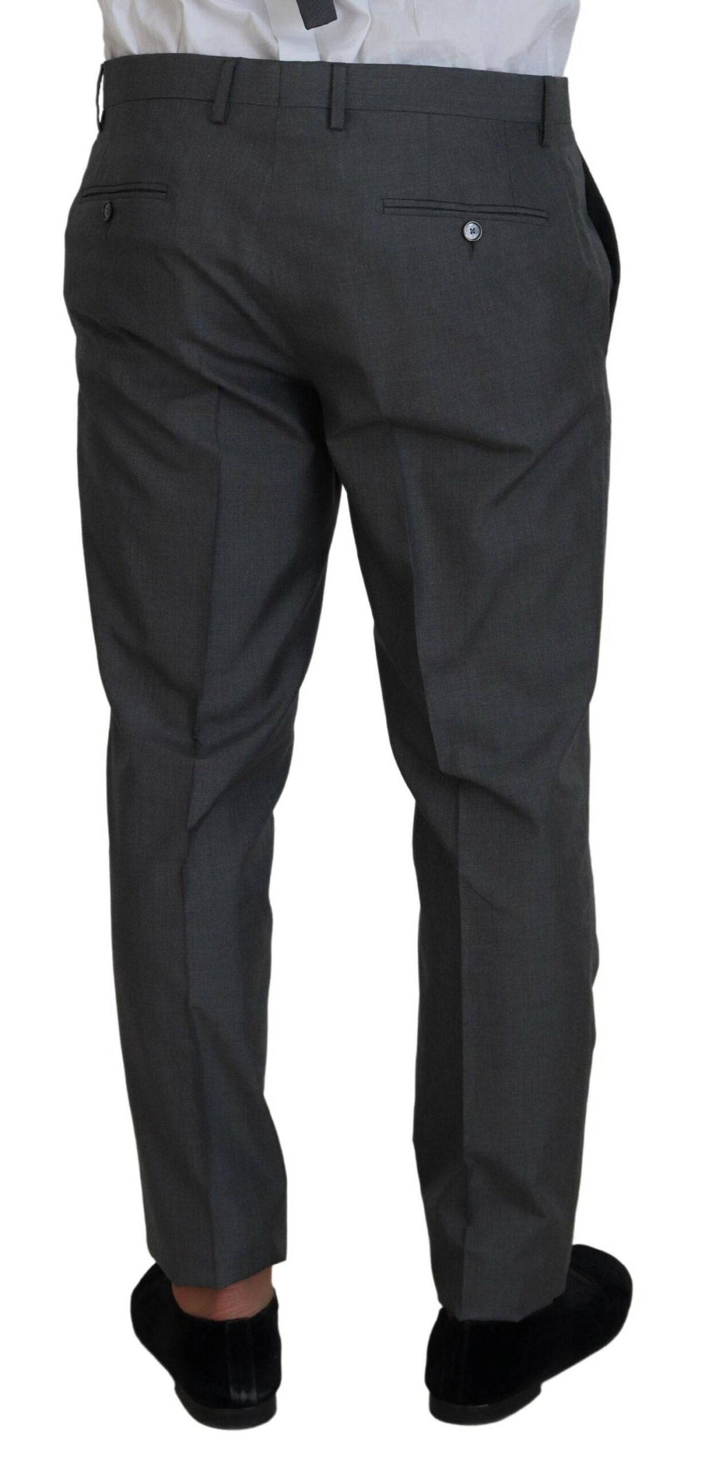Costume gris Dolce & Gabbana Martini 3 pièces, costume slim fit avec veste, pantalon et gilet, élégant et moderne.