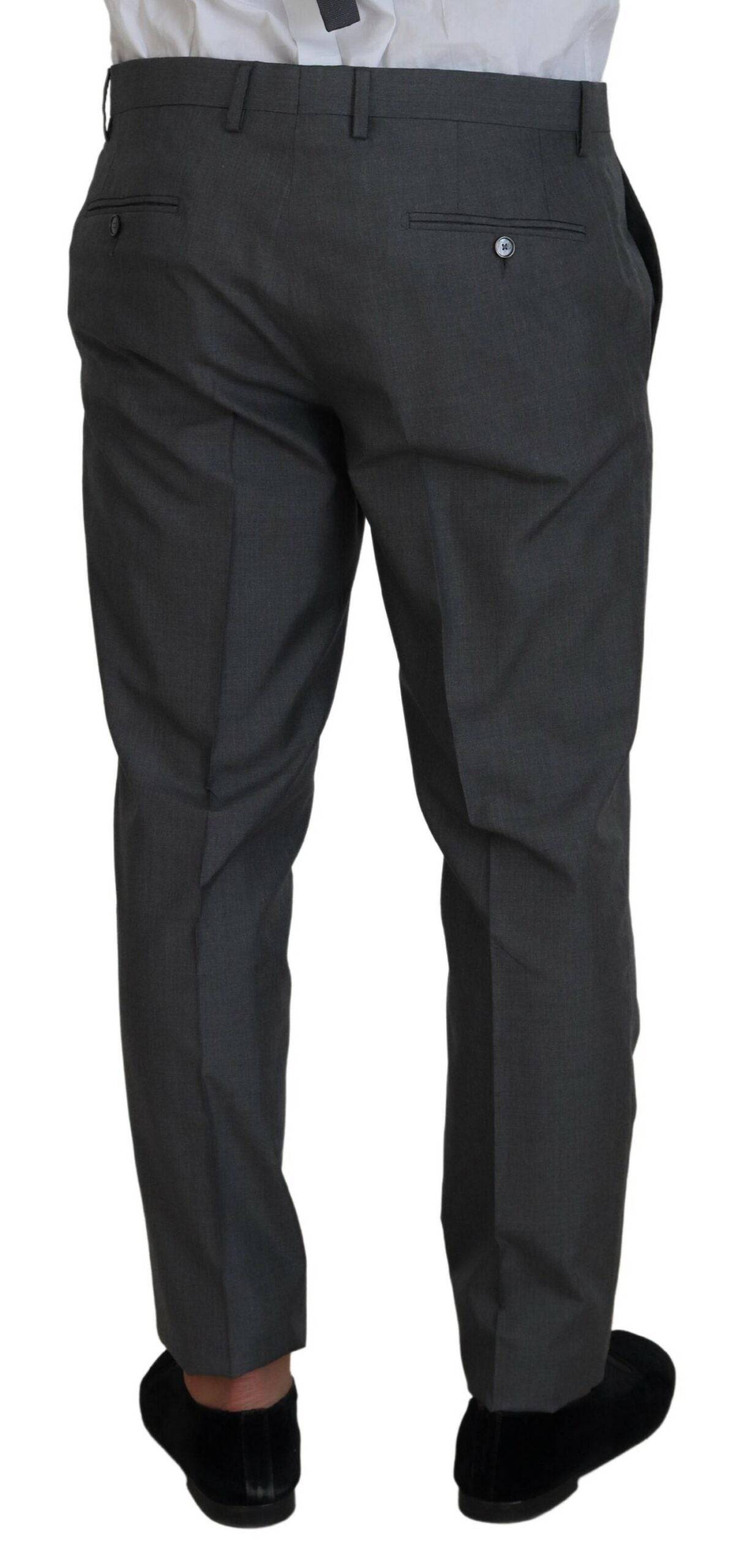 Costume gris Dolce & Gabbana Martini 3 pièces, costume slim fit avec veste, pantalon et gilet, élégant et moderne.