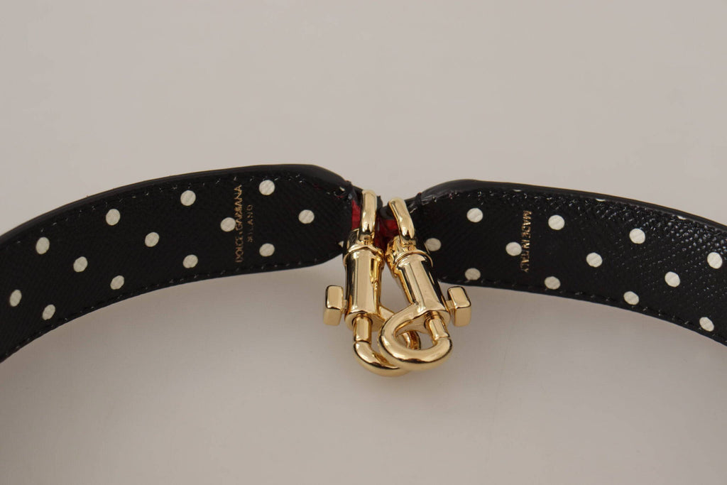 Sangle d'épaule en cuir exotique rouge avec cristaux pour sac Dolce & Gabbana, accessoire de mode élégant et luxueux.