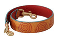 Sangle d'épaule en cuir orange à motif tourbillon pour sac Dolce & Gabbana, style élégant et coloré.