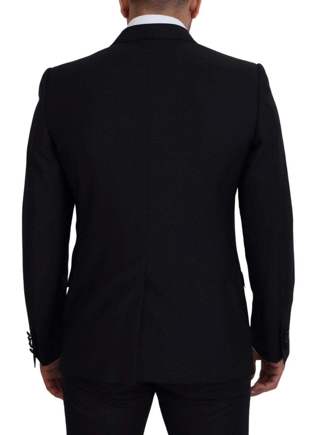 Veste formelle noire Dolce & Gabbana Slim Fit Martini blazer, coupe ajustée, tissu élégant pour occasion spéciale.