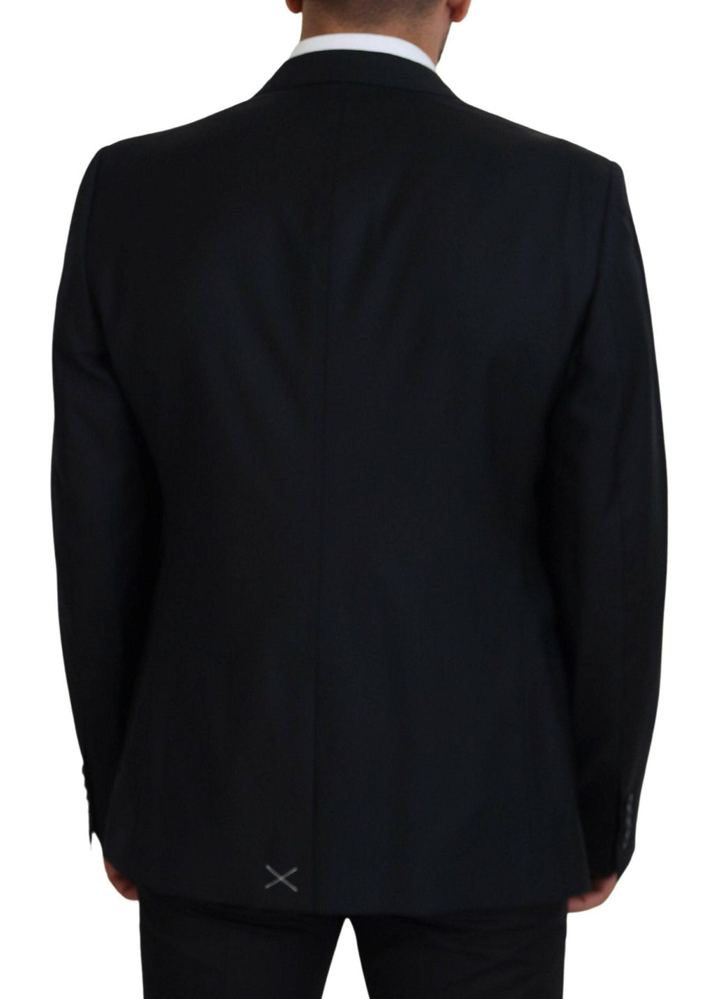 Veste en laine bleue foncée Dolce & Gabbana Sicilia, blazer formel élégant avec coupe ajustée et détails sophistiqués.