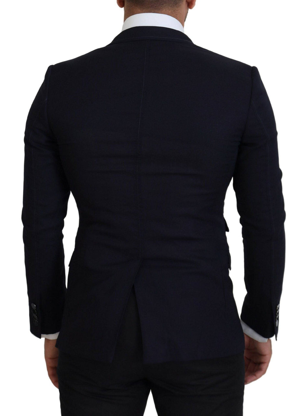 Veste blazer bleue en laine formelle Dolce & Gabbana Taormina, coupe élégante et tissu de qualité pour occasion spéciale.