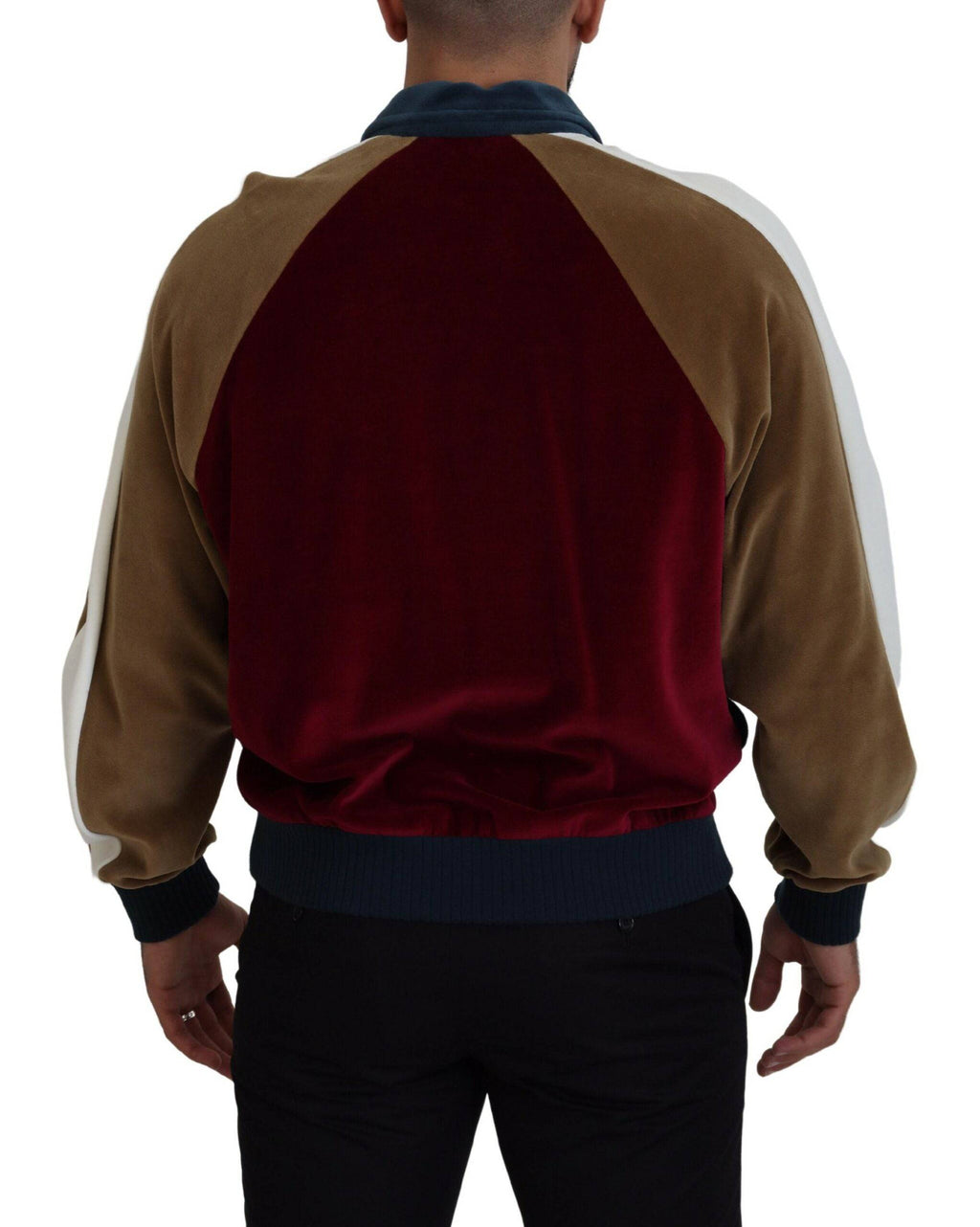 Pull à col en coton multicolore de Dolce & Gabbana, pull-over élégant avec motif coloré.