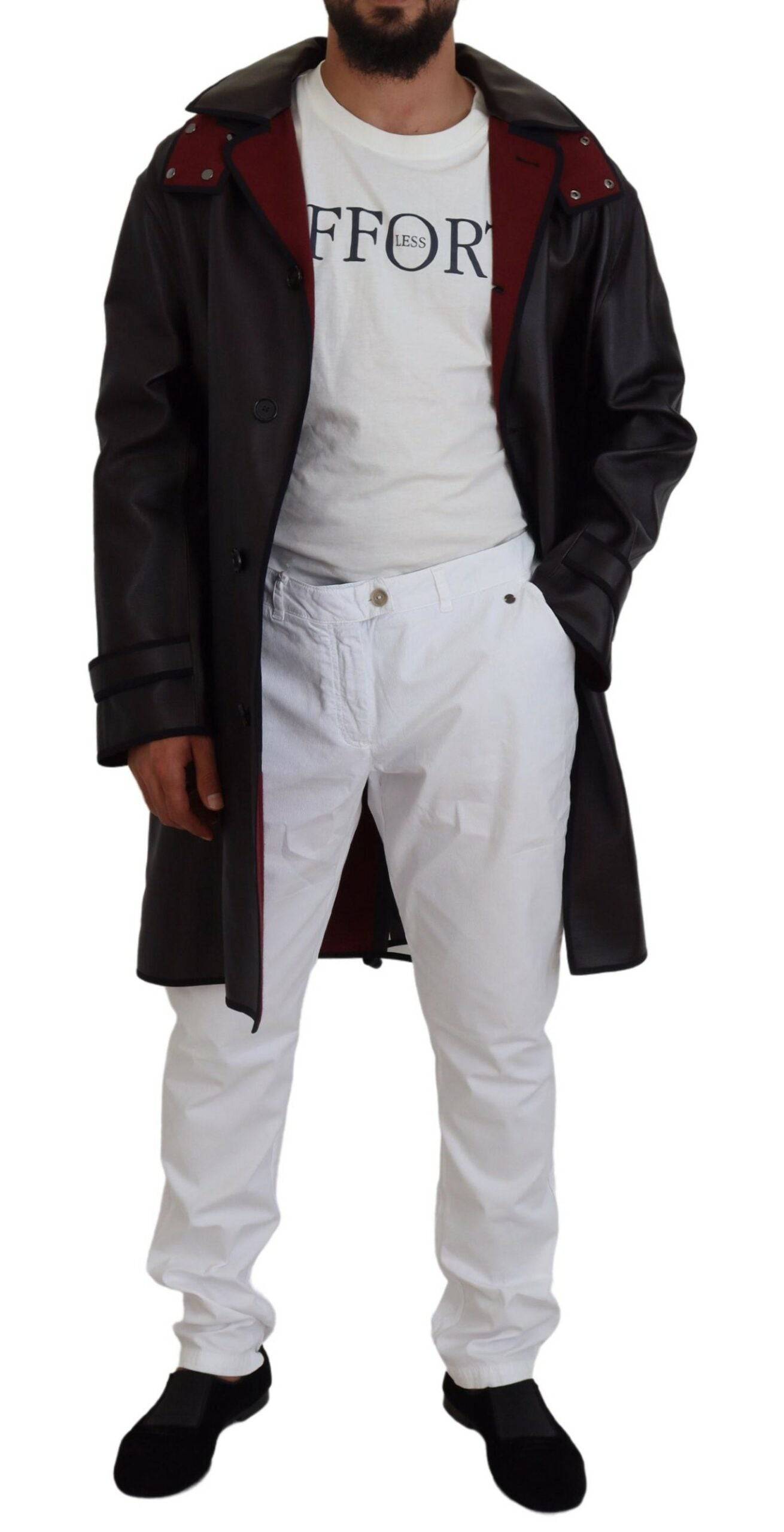 Veste trench noire Dolce & Gabbana avec capuche, en coton, style parka élégante et décontractée.