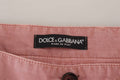 Shorts décontractés pour homme Dolce & Gabbana en coton rose, chinos élégants et confortables pour un style casual.