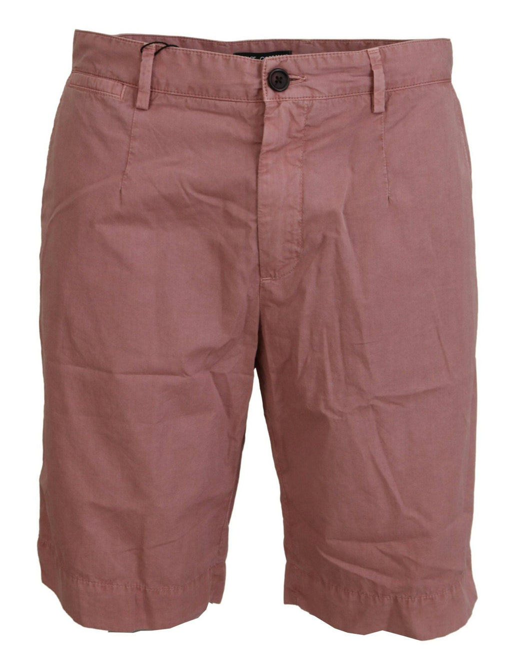 Shorts décontractés pour homme Dolce & Gabbana, chino rose en coton, style casual, vue de face.